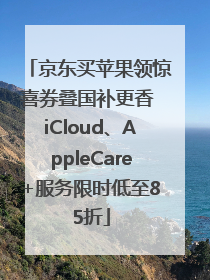 京东买苹果领惊喜券叠国补更香 iCloud、AppleCare+服务限时低至85折