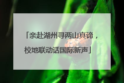 亲赴湖州寻两山真谛，校地联动话国际新声
