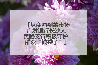 从商圈到菜市场 广发银行长沙人民路支行积极守护群众“钱袋子”