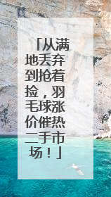 从满地丢弃到抢着捡，羽毛球涨价催热二手市场！
