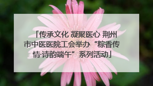 传承文化 凝聚医心 荆州市中医医院工会举办“粽香传情·诗韵端午”系列活动