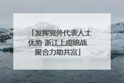 发挥党外代表人士优势 浙江上虞统战聚合力助共富