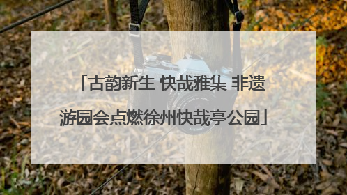 古韵新生 快哉雅集 非遗游园会点燃徐州快哉亭公园
