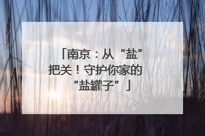 南京：从“盐”把关！守护你家的“盐罐子”