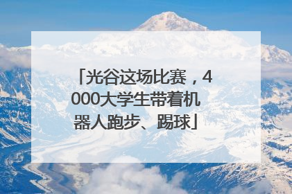 光谷这场比赛，4000大学生带着机器人跑步、踢球