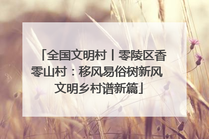 全国文明村丨零陵区香零山村：移风易俗树新风 文明乡村谱新篇