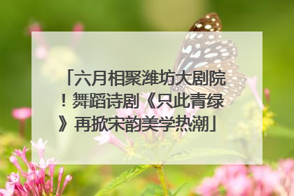 六月相聚潍坊大剧院！舞蹈诗剧《只此青绿》再掀宋韵美学热潮