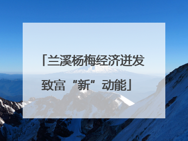兰溪杨梅经济迸发致富“新”动能