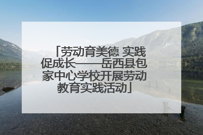 劳动育美德 实践促成长——岳西县包家中心学校开展劳动教育实践活动