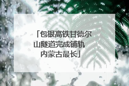 包银高铁甘德尔山隧道完成铺轨 内蒙古最长