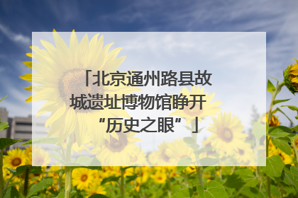 北京通州路县故城遗址博物馆睁开“历史之眼”
