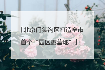北京门头沟区打造全市首个“园区露营地”
