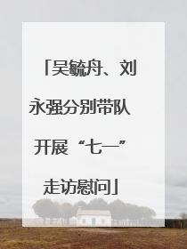 吴毓舟、刘永强分别带队开展“七一”走访慰问