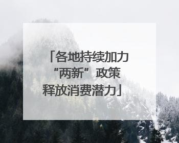 各地持续加力“两新”政策 释放消费潜力