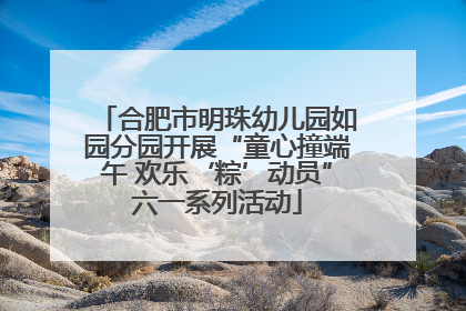 合肥市明珠幼儿园如园分园开展“童心撞端午 欢乐‘粽’动员”六一系列活动