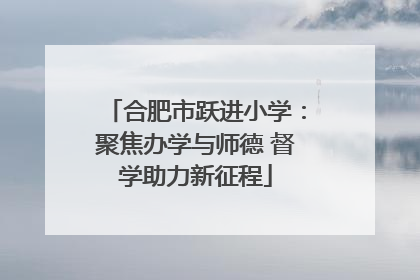 合肥市跃进小学：聚焦办学与师德 督学助力新征程