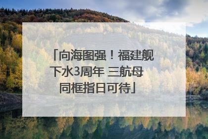 向海图强！福建舰下水3周年 三航母同框指日可待