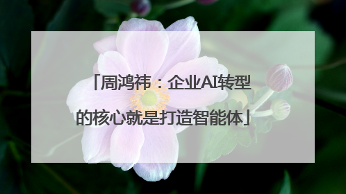 周鸿祎：企业AI转型的核心就是打造智能体