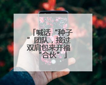 喊话“种子”团队，接过双肩包来开福“合伙”