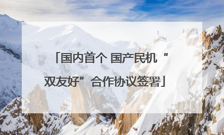 国内首个 国产民机“双友好”合作协议签署