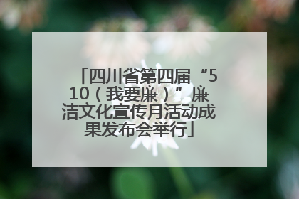 四川省第四届“510（我要廉）”廉洁文化宣传月活动成果发布会举行