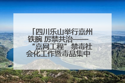 四川乐山举行嘉州铁腕 厉禁共治——“嘉网工程”禁毒社会化工作暨毒品集中销毁启动仪式