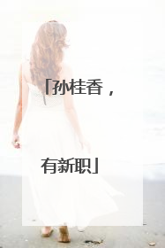 孙桂香，有新职