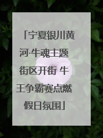 宁夏银川黄河·牛魂主题街区开街 牛王争霸赛点燃假日氛围