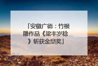 安徽广德：竹根雕作品《梁丰岁稔》斩获金鼎奖