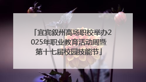 宜宾叙州高场职校举办2025年职业教育活动周暨第十七届校园技能节