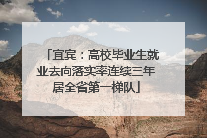 宜宾：高校毕业生就业去向落实率连续三年居全省第一梯队