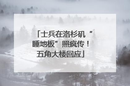 士兵在洛杉矶“睡地板”照疯传！五角大楼回应