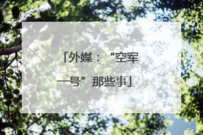 外媒：“空军一号”那些事