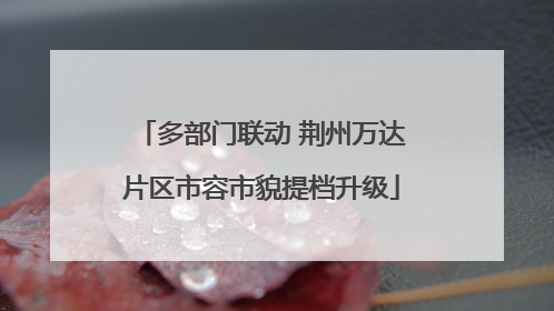 多部门联动 荆州万达片区市容市貌提档升级