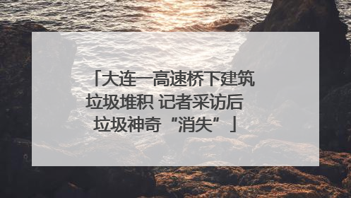 大连一高速桥下建筑垃圾堆积 记者采访后垃圾神奇“消失”