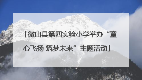 微山县第四实验小学举办“童心飞扬 筑梦未来”主题活动