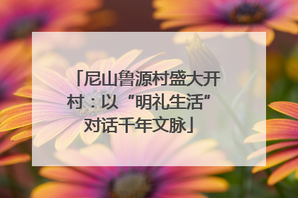 尼山鲁源村盛大开村：以“明礼生活”对话千年文脉
