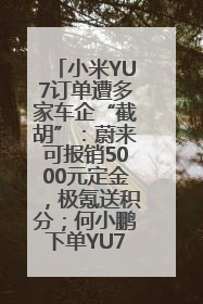 小米YU7订单遭多家车企“截胡”：蔚来可报销5000元定金，极氪送积分；何小鹏下单YU7，喊话雷军早点交付