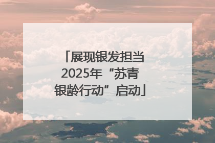 展现银发担当 2025年“苏青银龄行动”启动