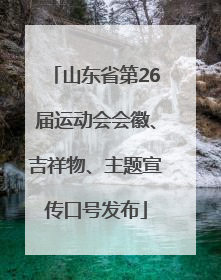 山东省第26届运动会会徽、吉祥物、主题宣传口号发布