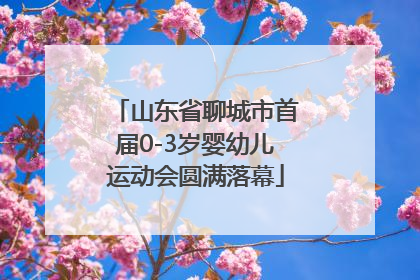山东省聊城市首届0-3岁婴幼儿运动会圆满落幕