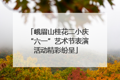 峨眉山桂花二小庆“六一”艺术节表演活动精彩纷呈