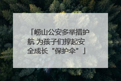 崂山公安多举措护航 为孩子们撑起安全成长“保护伞”