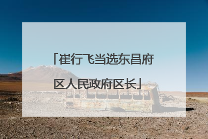 崔行飞当选东昌府区人民政府区长