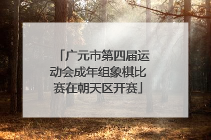 广元市第四届运动会成年组象棋比赛在朝天区开赛