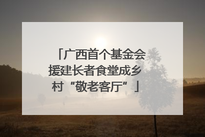 广西首个基金会援建长者食堂成乡村“敬老客厅”