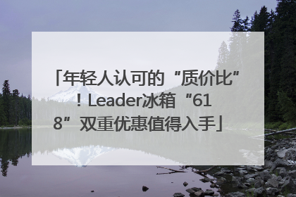 年轻人认可的“质价比”！Leader冰箱“618”双重优惠值得入手