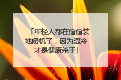 年轻人都在偷偷装地暖机了，因为湿冷才是健康杀手