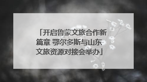 开启鲁蒙文旅合作新篇章 鄂尔多斯与山东文旅资源对接会举办