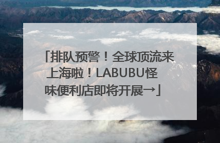 排队预警！全球顶流来上海啦！LABUBU怪味便利店即将开展→